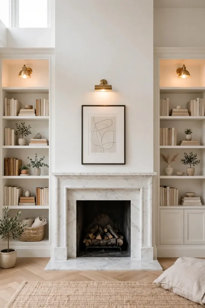 Fireplace Flank Shelves