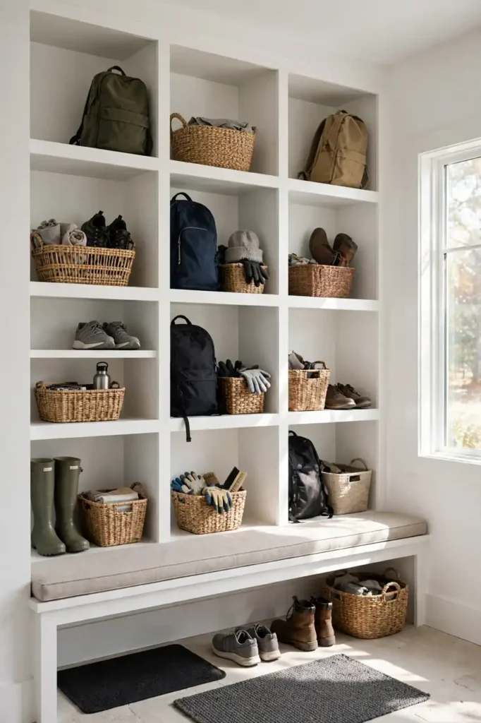 Mudroom Catchall Shelves