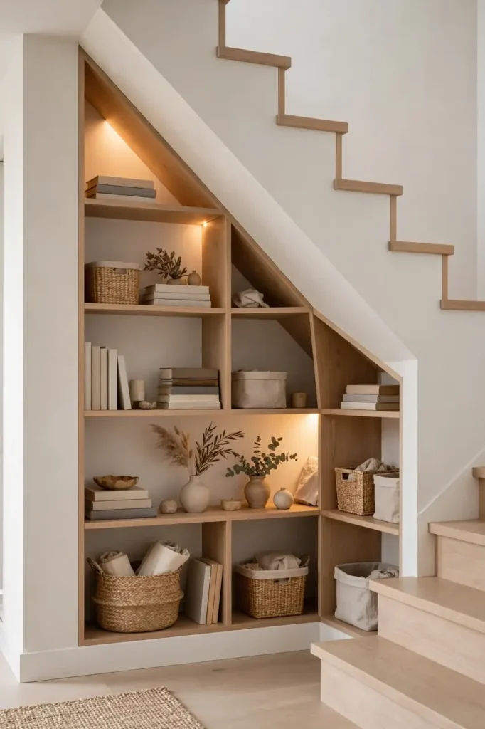 Under Stairs Shelves