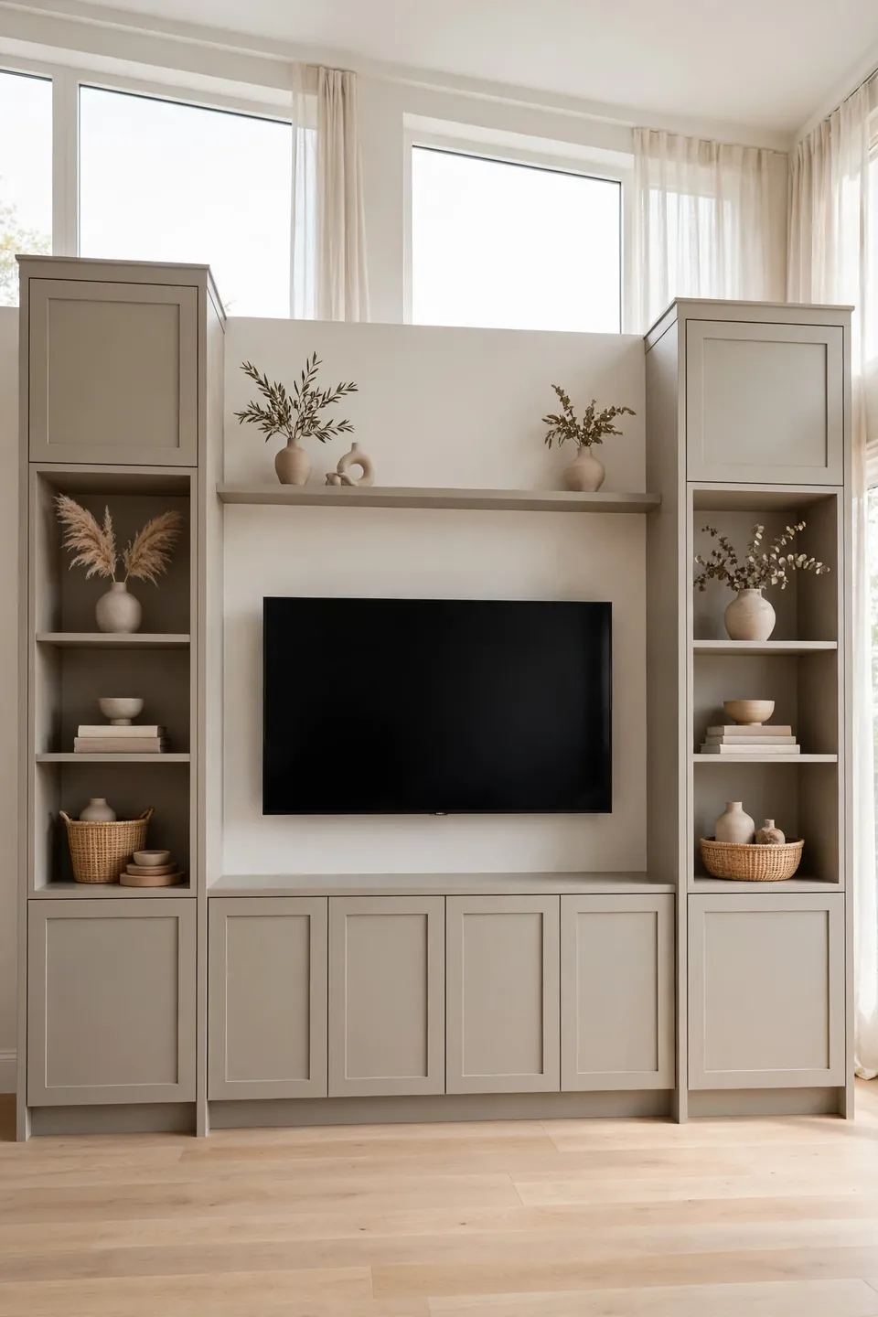 Symmetrical Media Wall