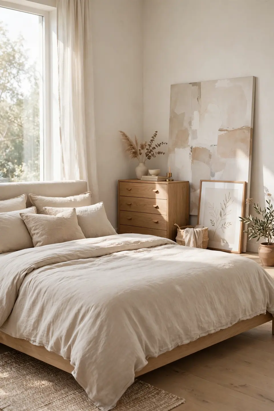 Leaning Floor Canvases