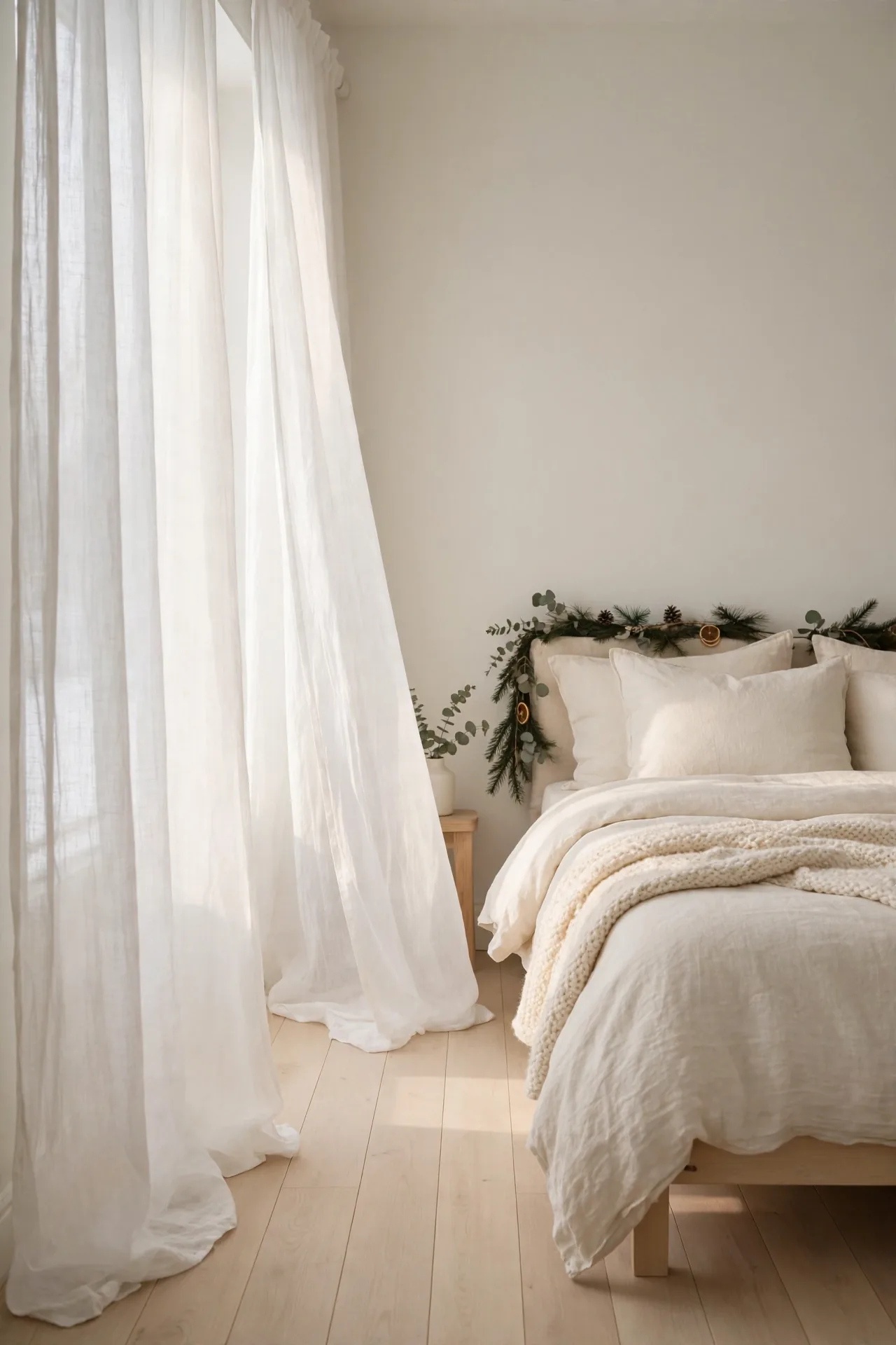 Snowy White Curtains