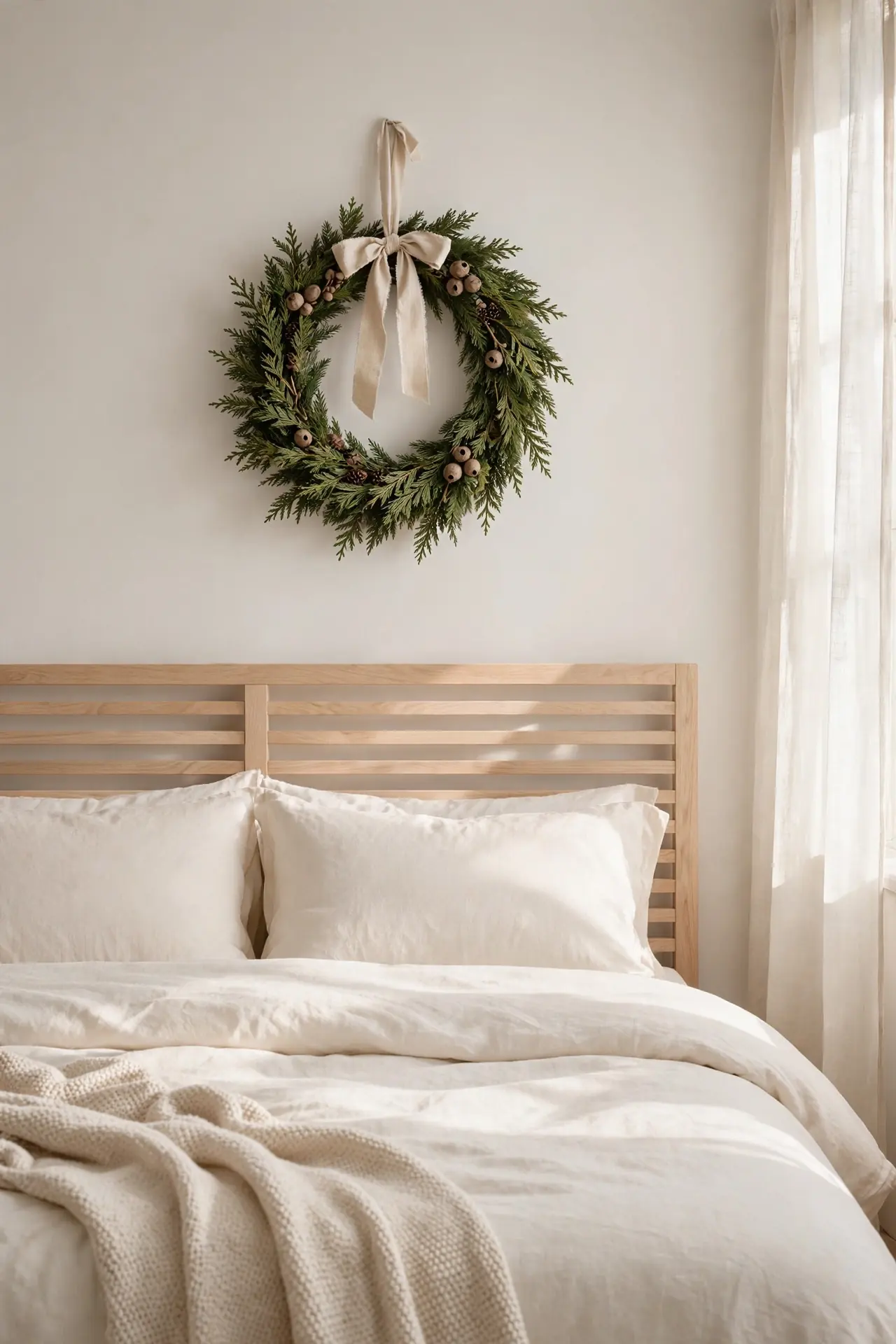 Wreath Above Headboard