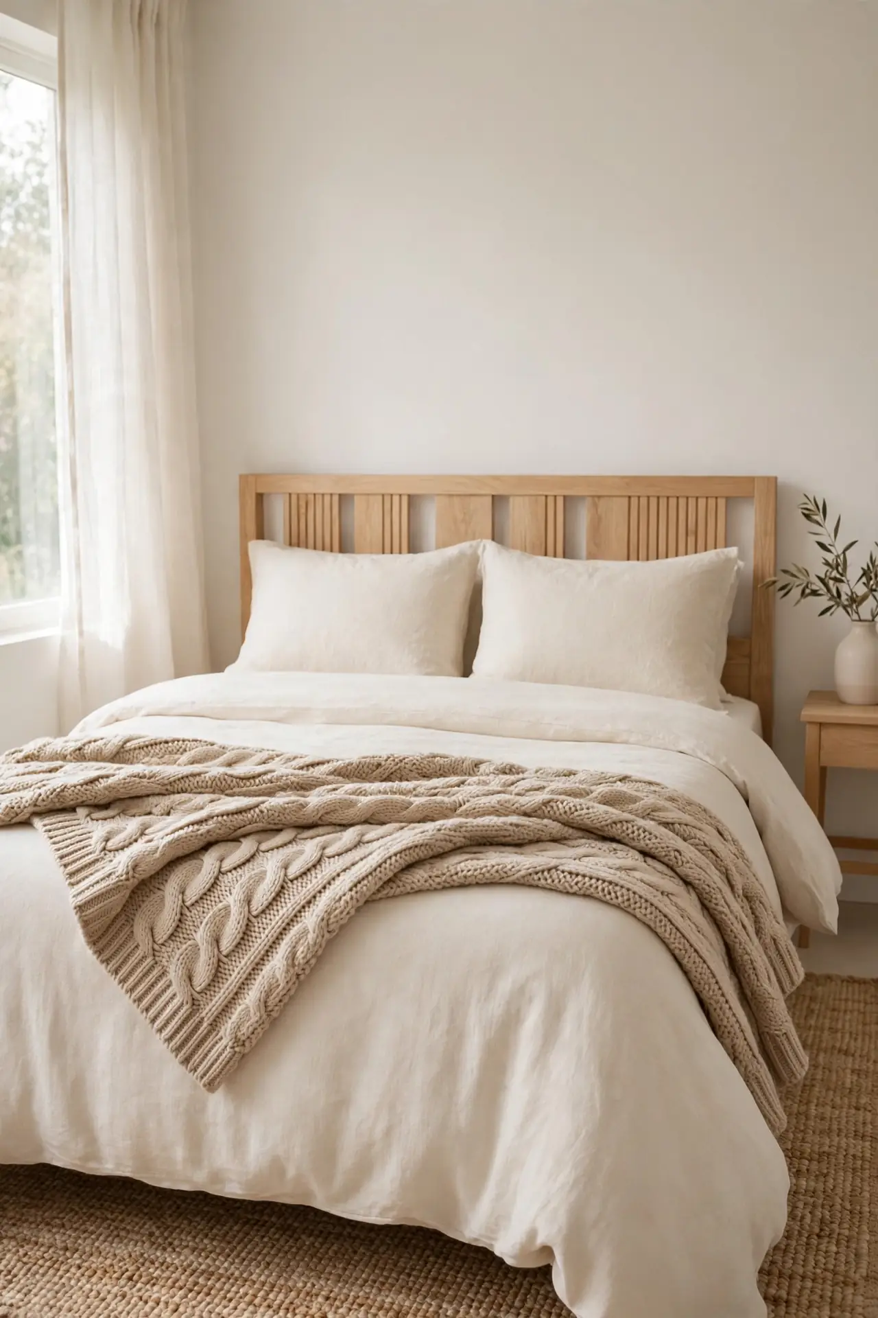 Chunky Knit Throw Fold
