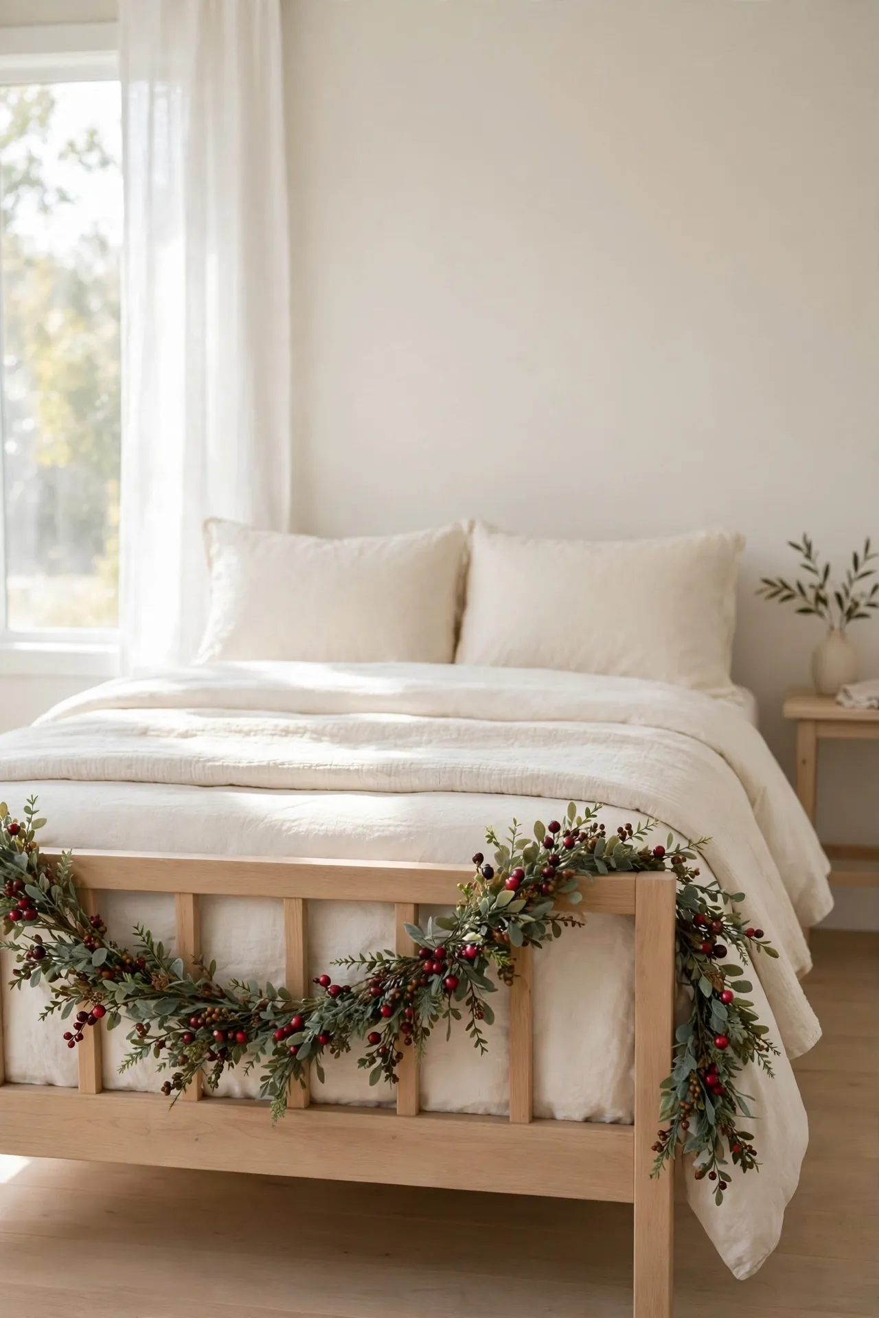Cranberry Garland Bed Trim