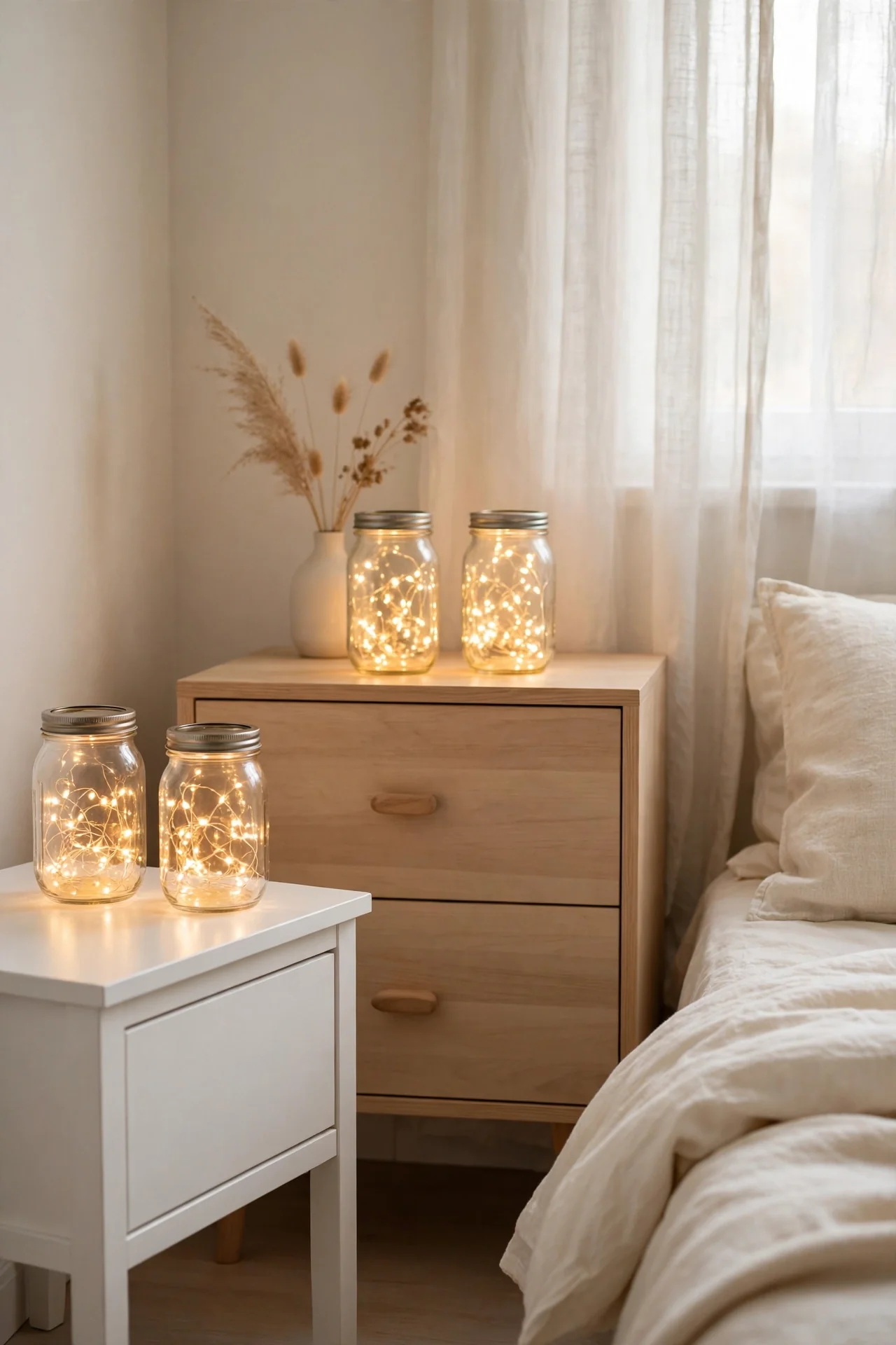 Fairy Light Mason Jars