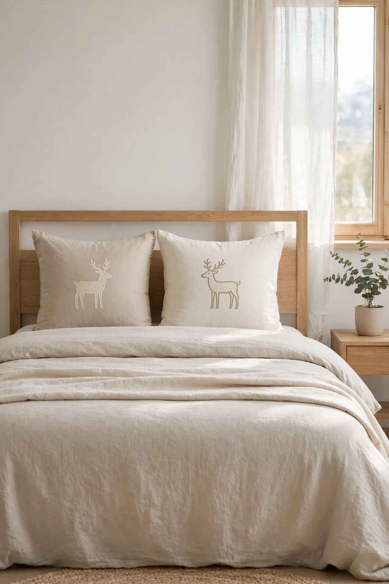 Reindeer Accent Pillow Duo