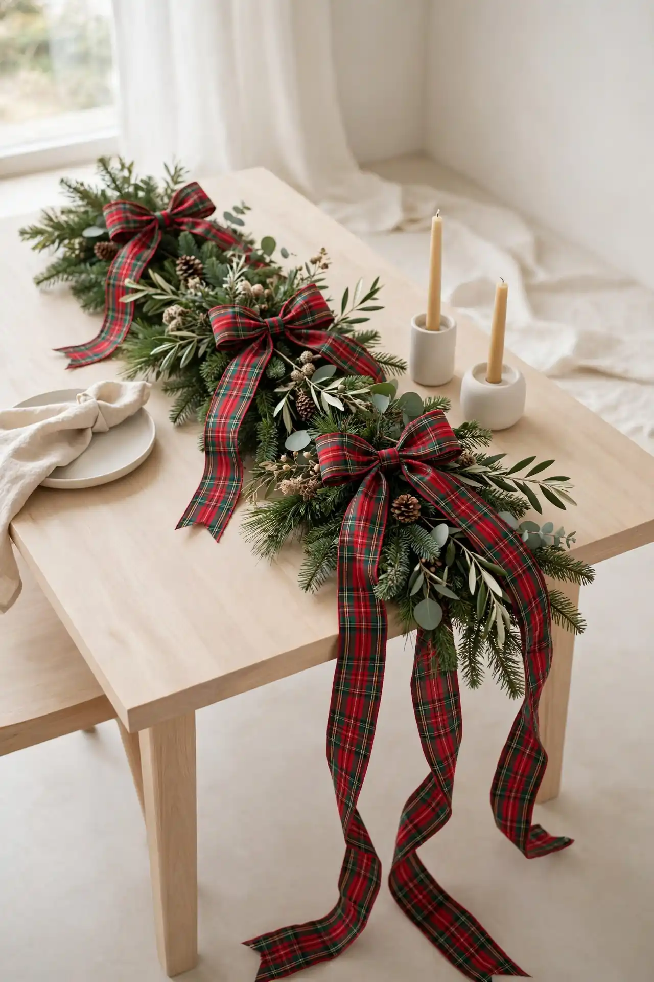 Plaid Bow Accents