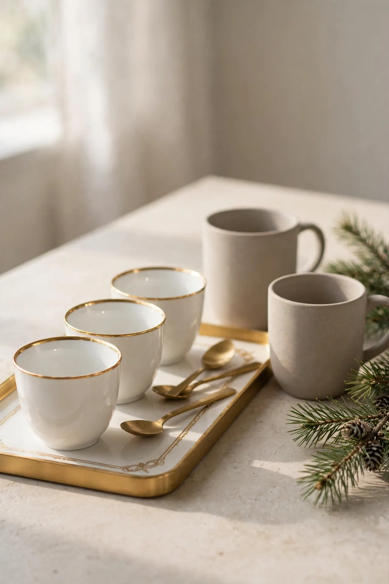 Gold Rimmed Cups