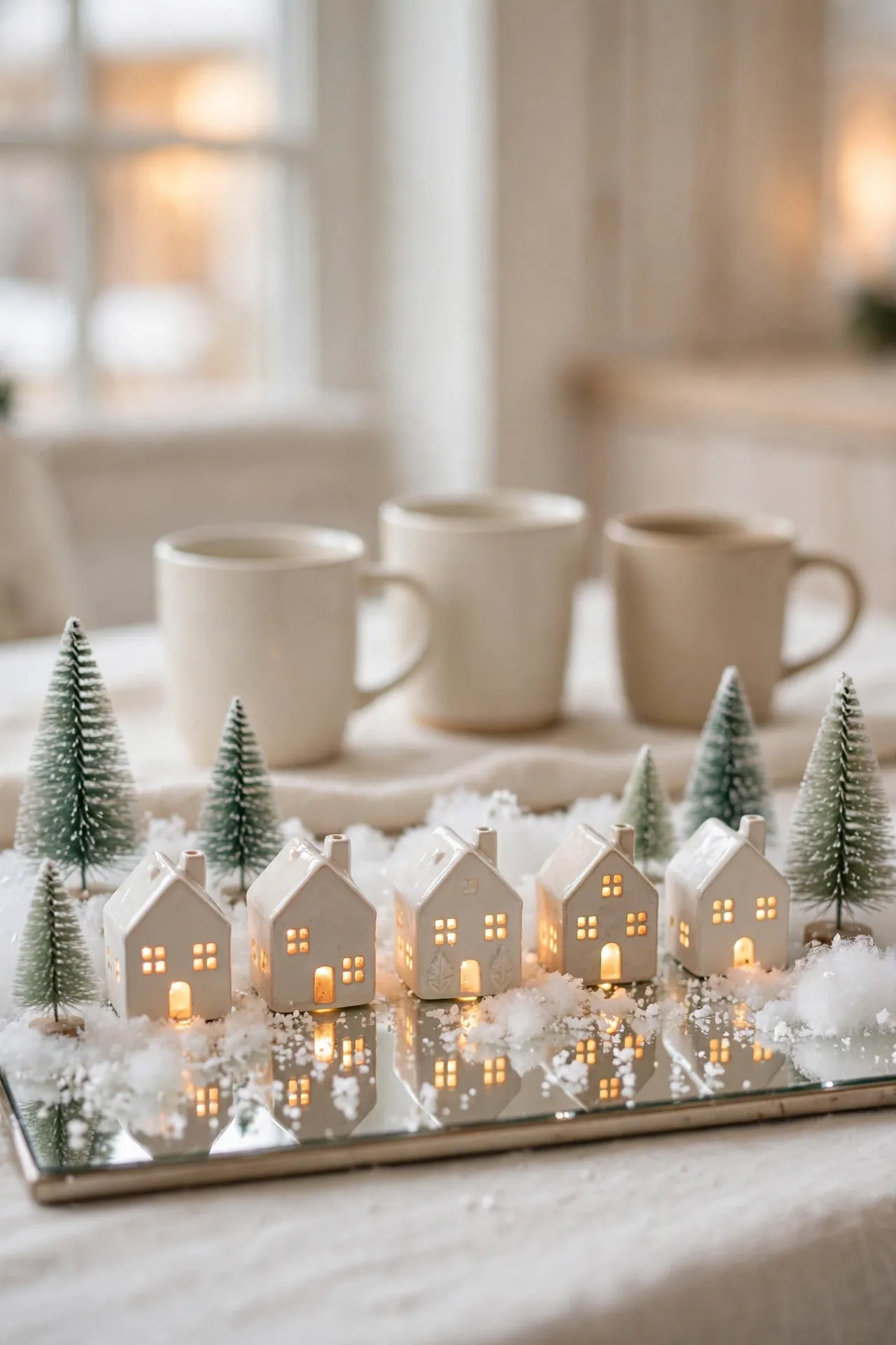 Winter Village Scene