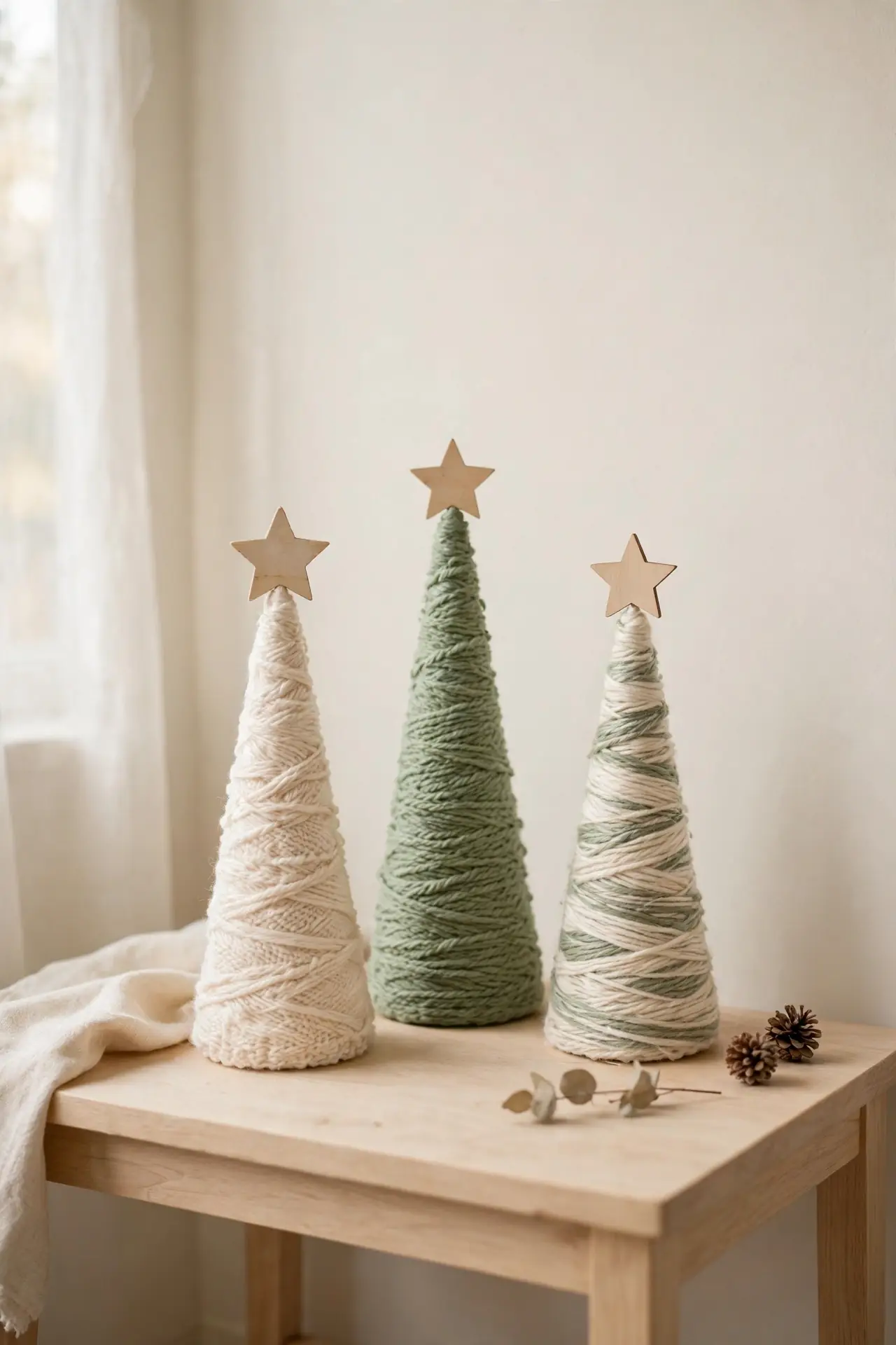 Yarn Wrapped Trees