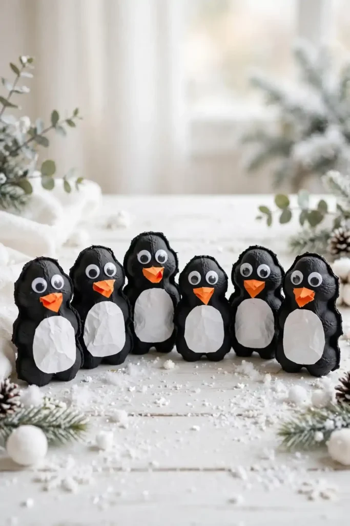 Egg Carton Penguins