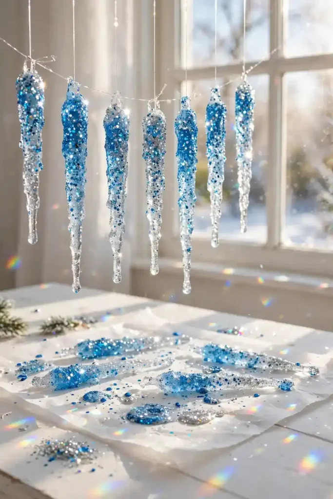 Glitter Glue Icicles