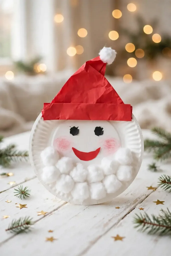 Paper Plate Santas