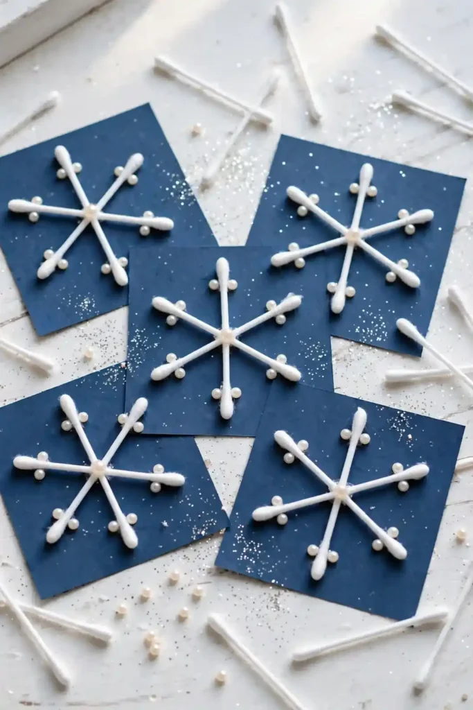Q-Tip Snowflakes