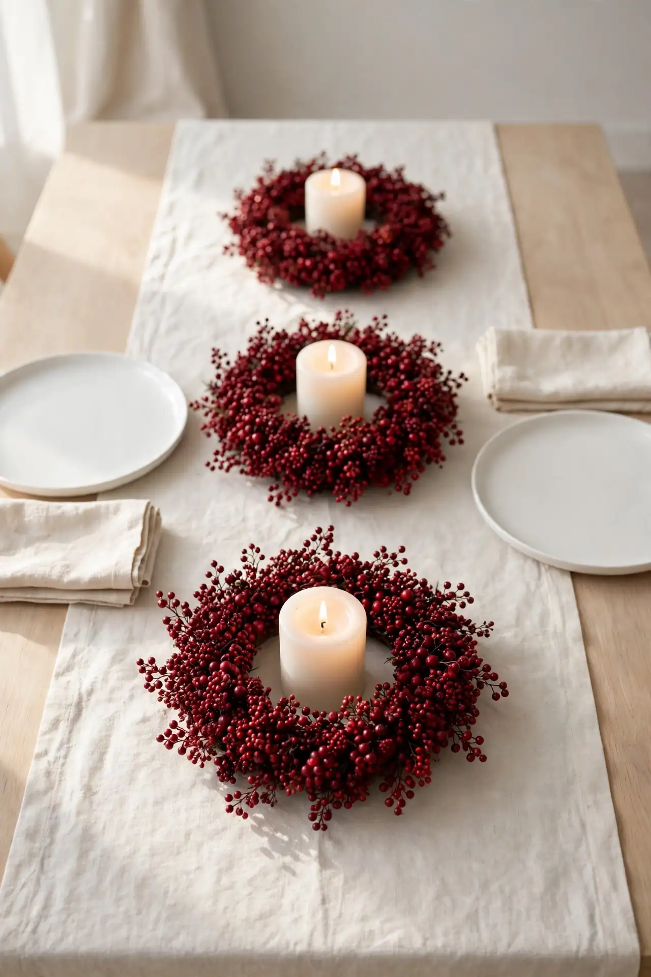 Berry Wreath Centerpieces