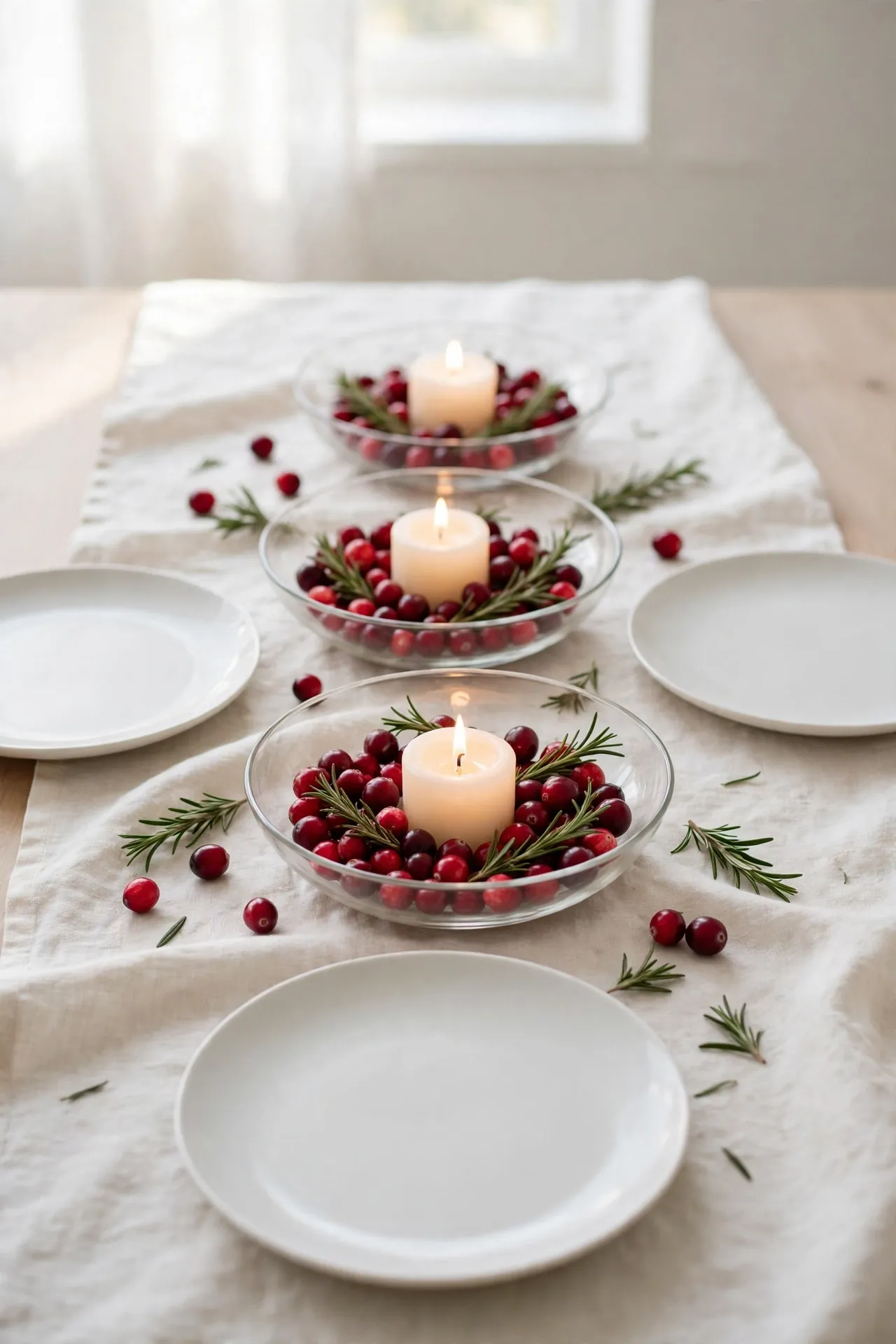 Cranberry Candle Clusters
