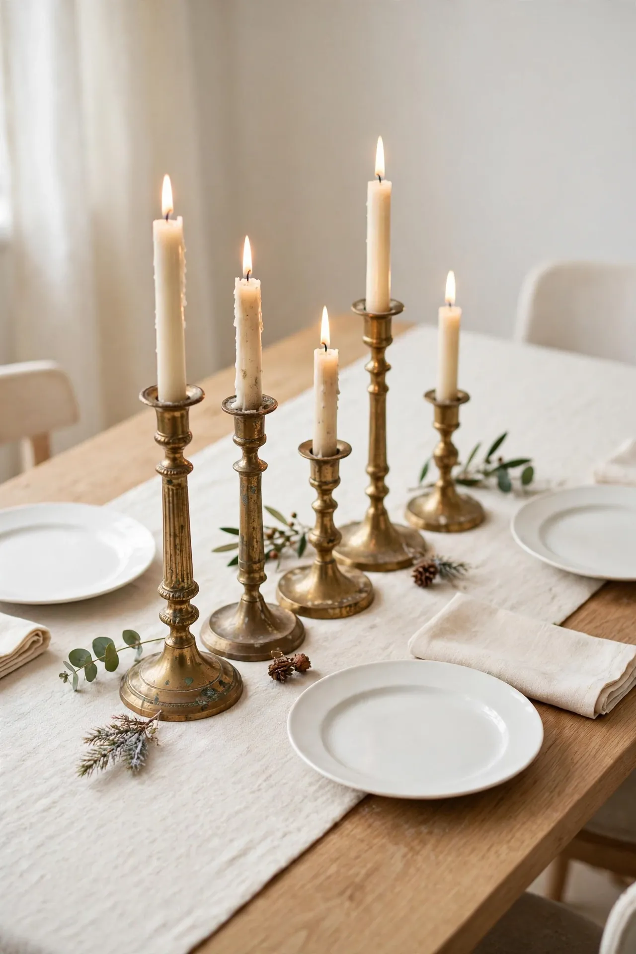 Vintage Brass Candles