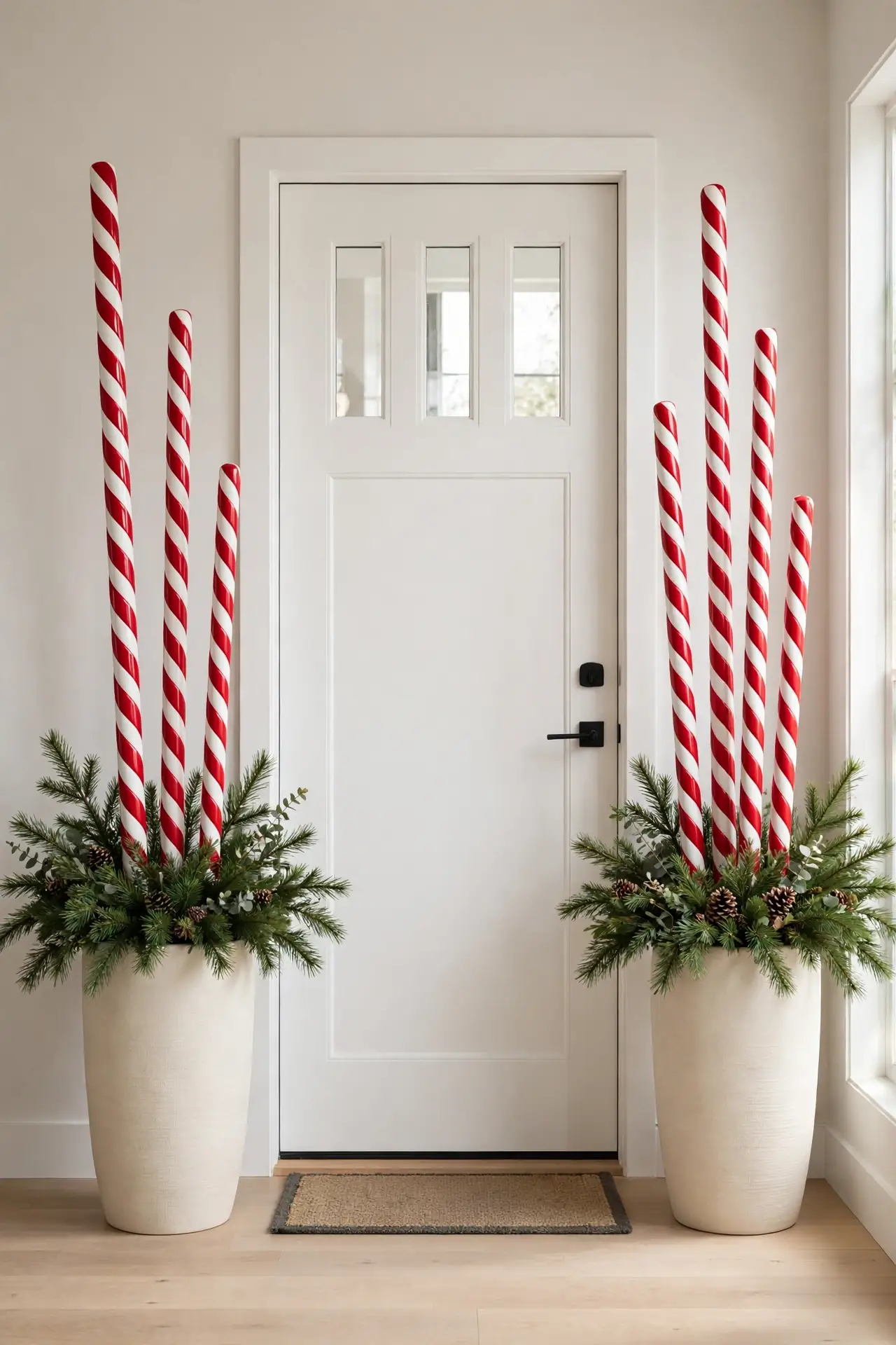 Candy Cane Planters