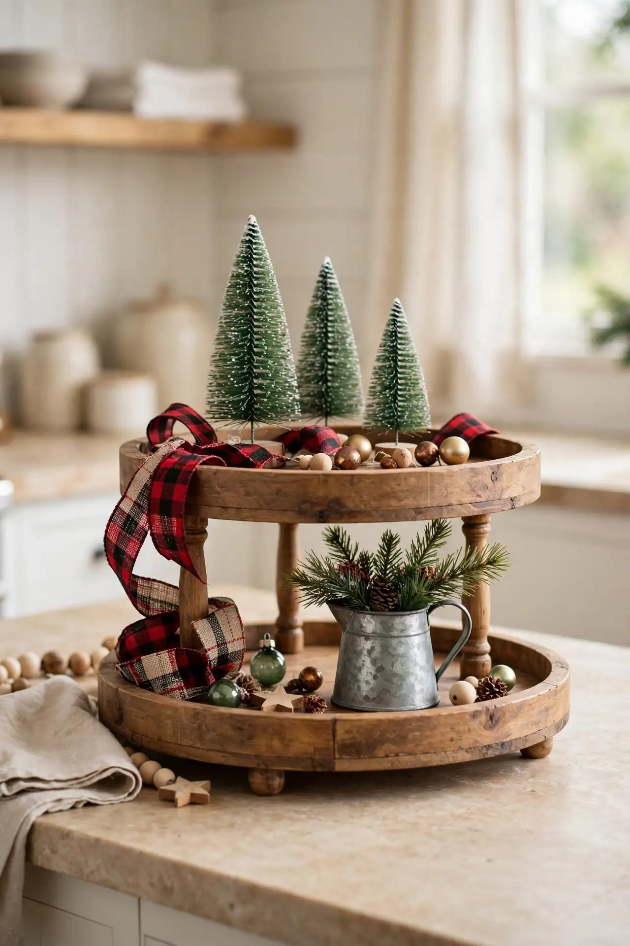 Rustic Tiered Tray