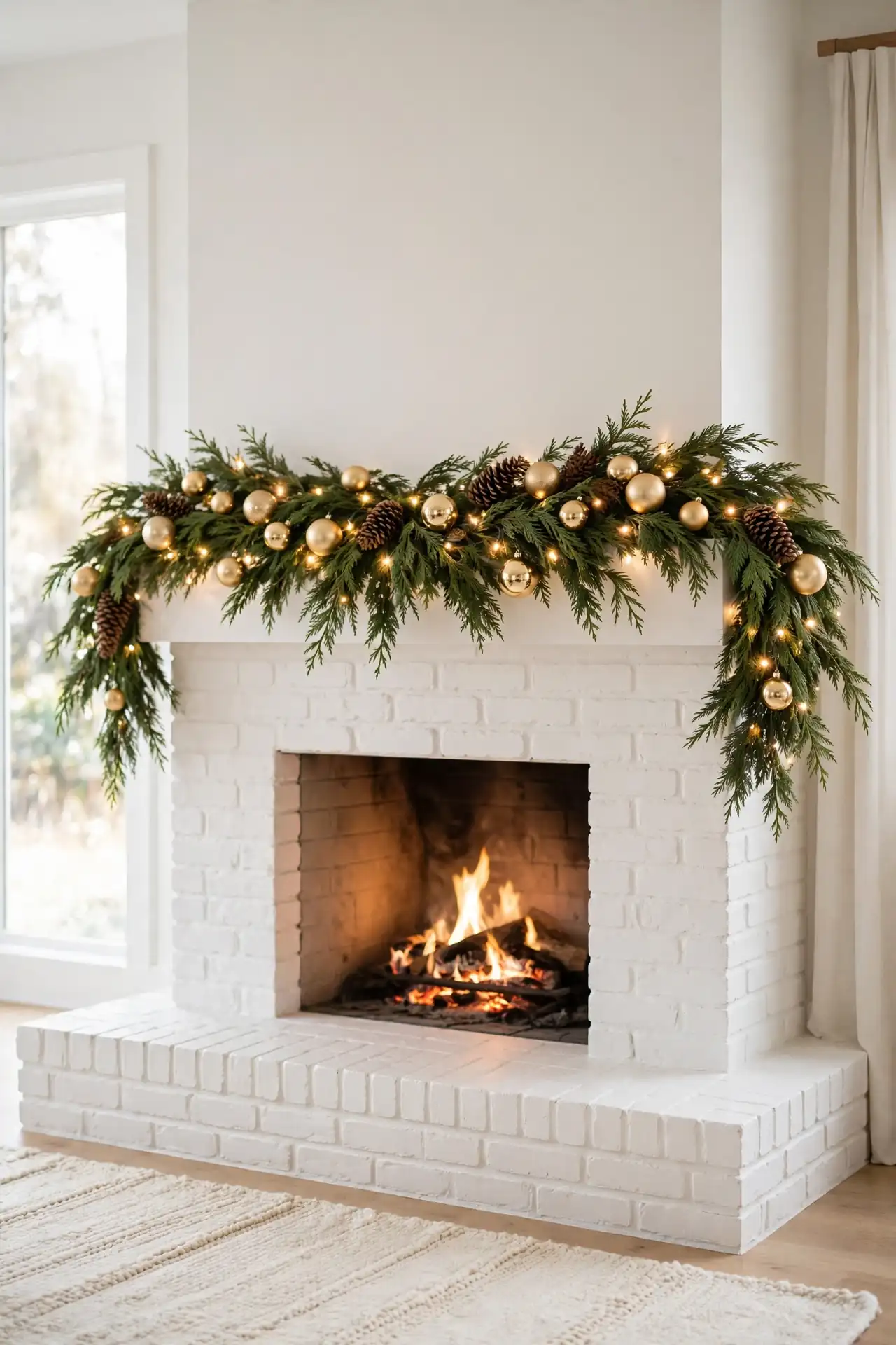 Garland Draped Mantel