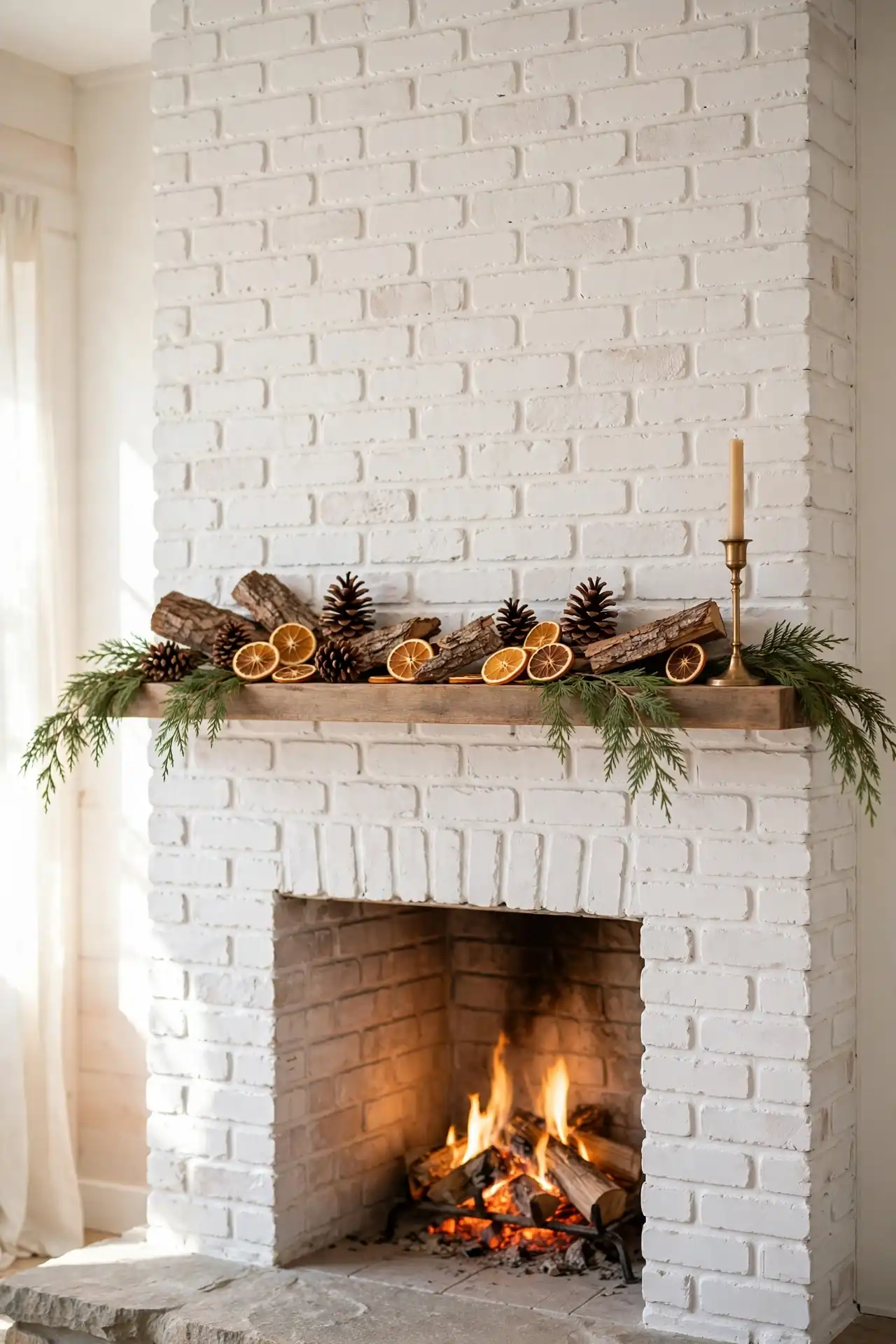 Rustic Woodland Mantel