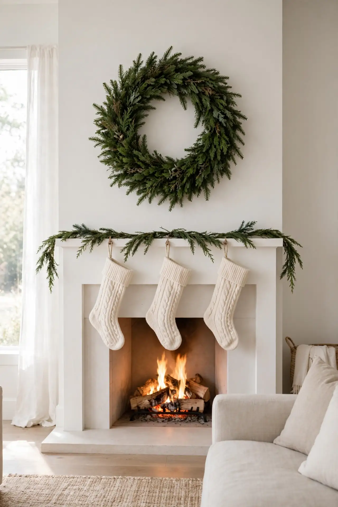 Wreath Above Mantel