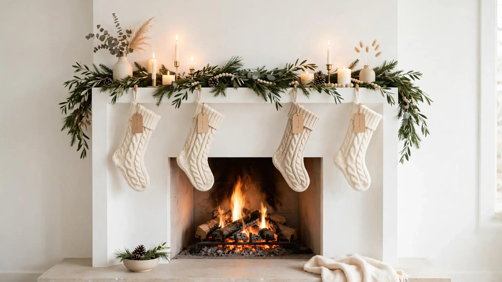 christmas fireplace mantel decor ideas