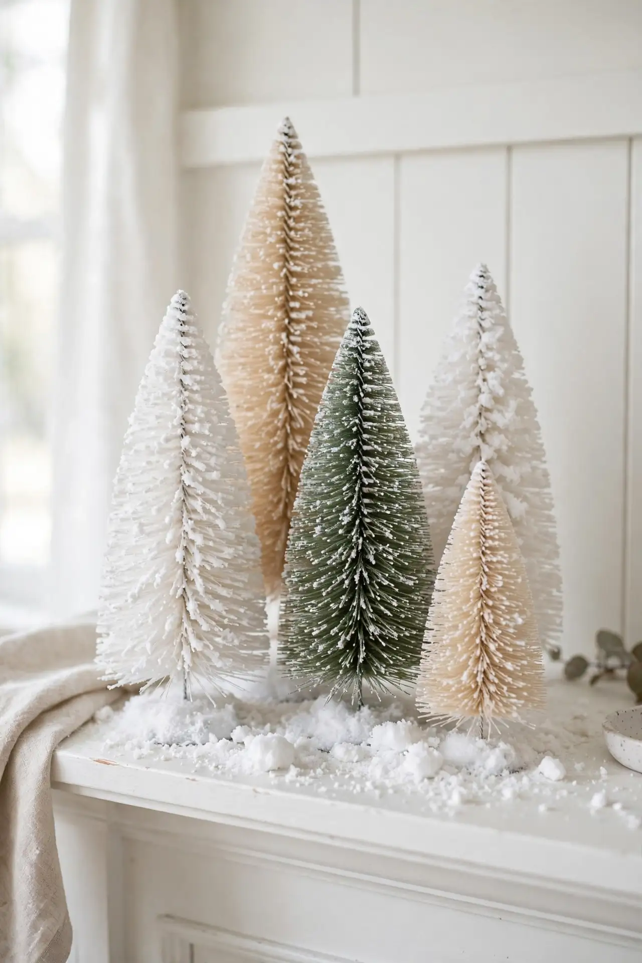 Snowy Bottle Brush Trees