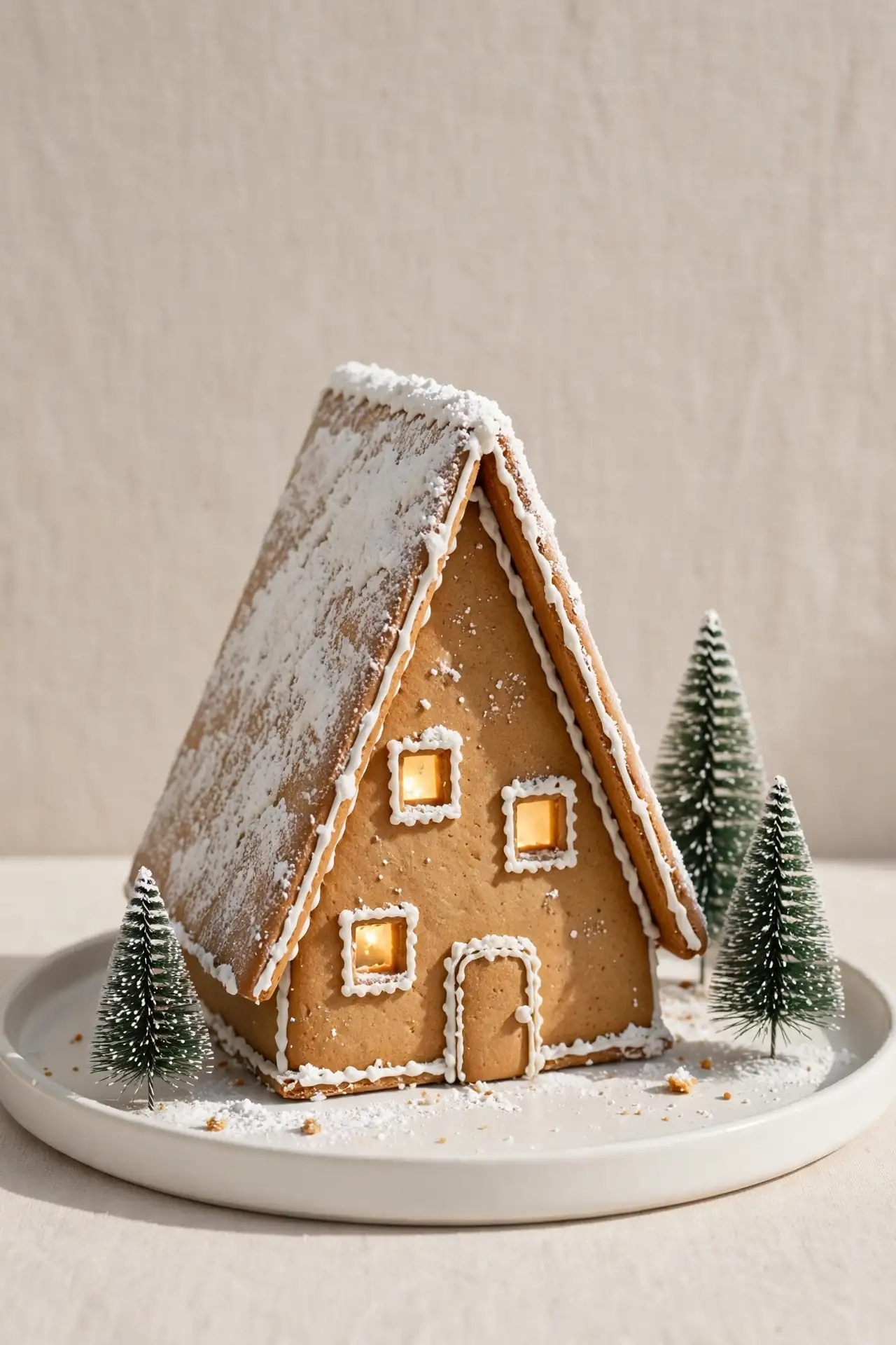 Snowy A-Frame Cabin