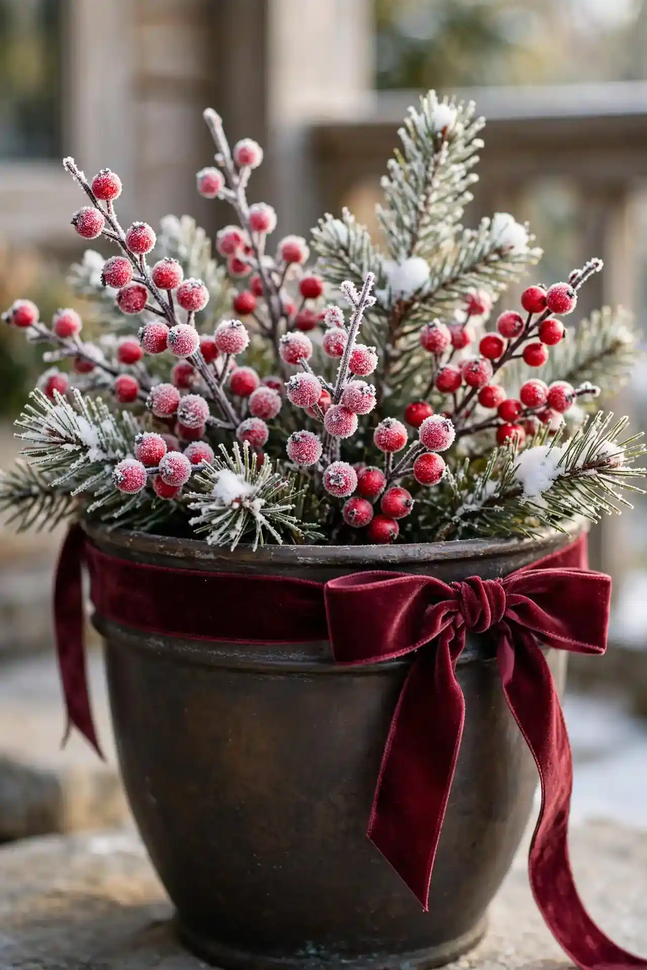 Frosted Berry Pots