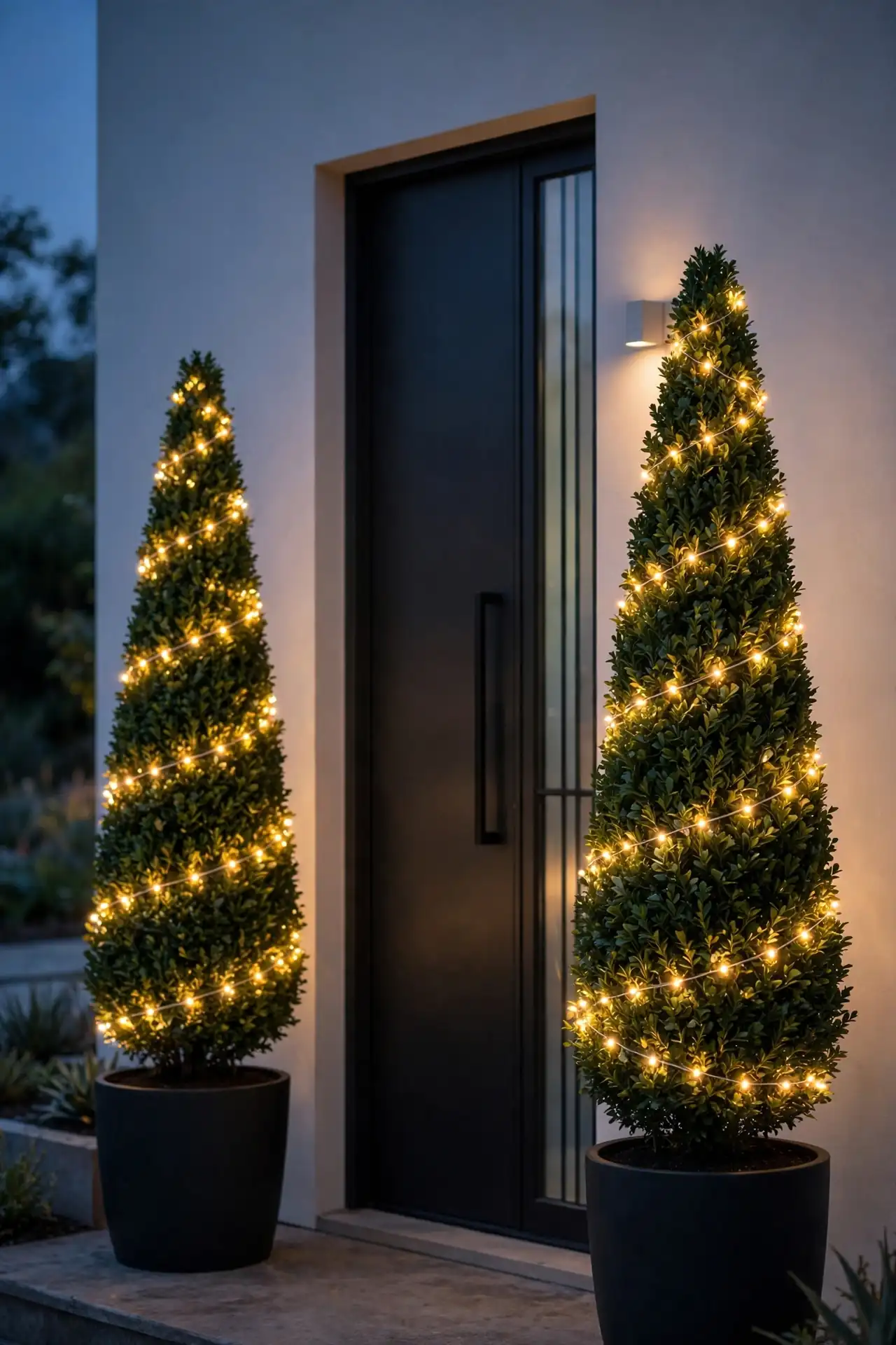 Twinkling Topiary Cones