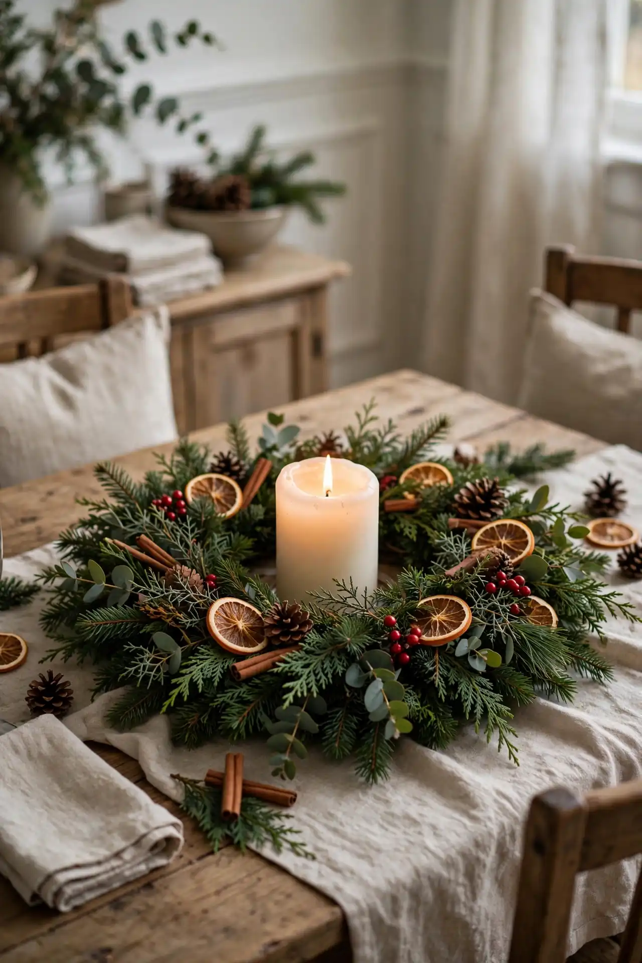 Evergreen Candle Ring