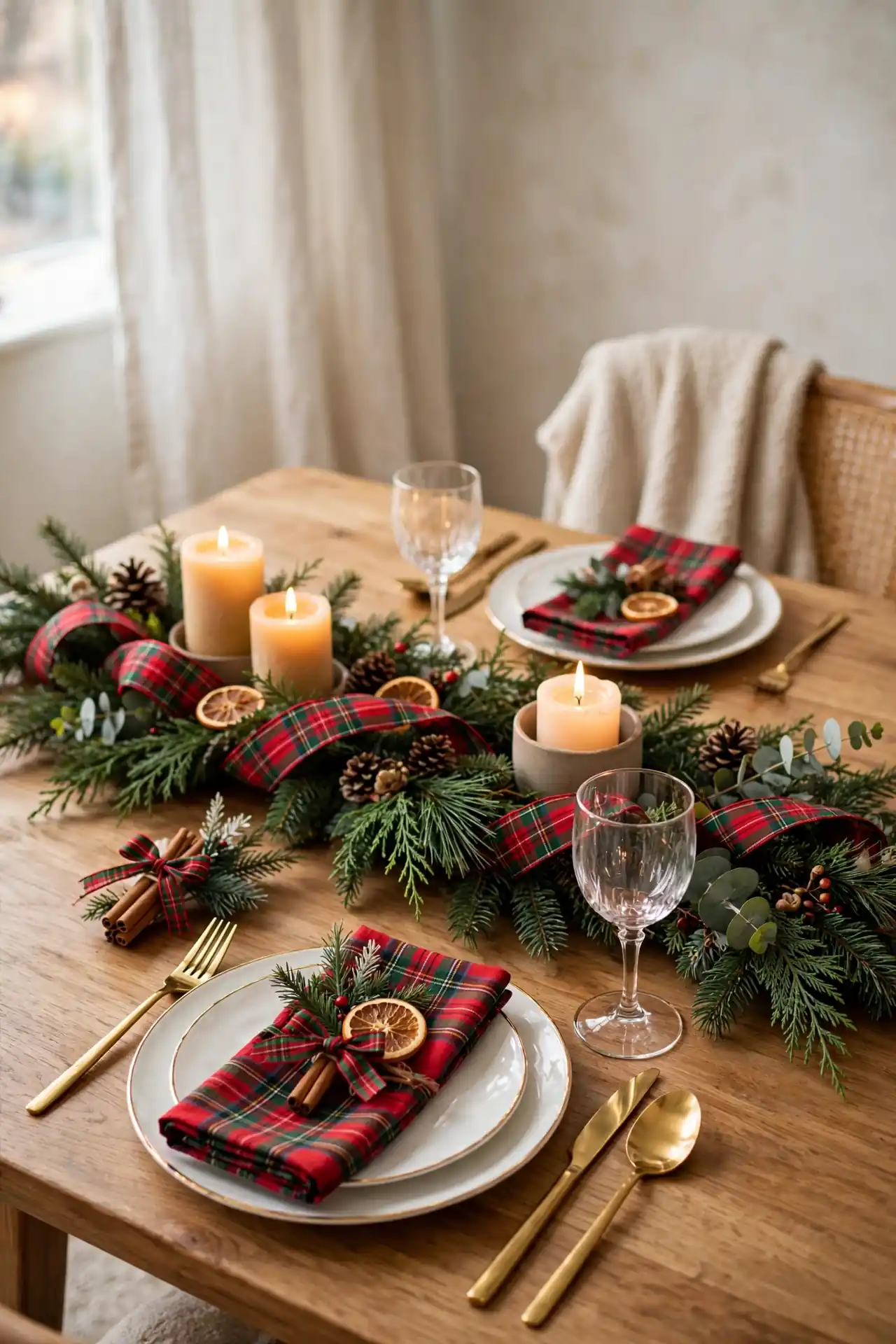 Plaid Ribbon Accents