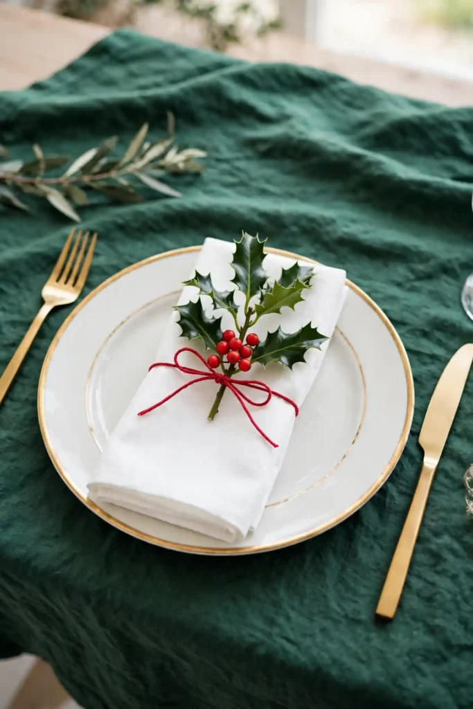 Holly Sprig Napkins