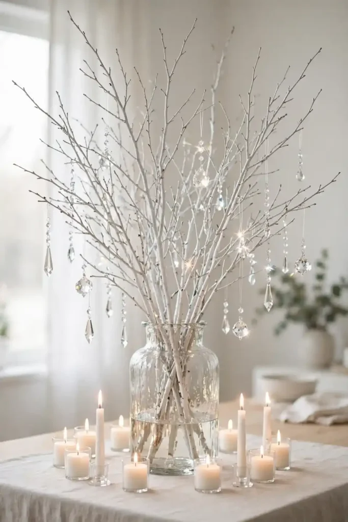 Snowy Branch Centerpieces