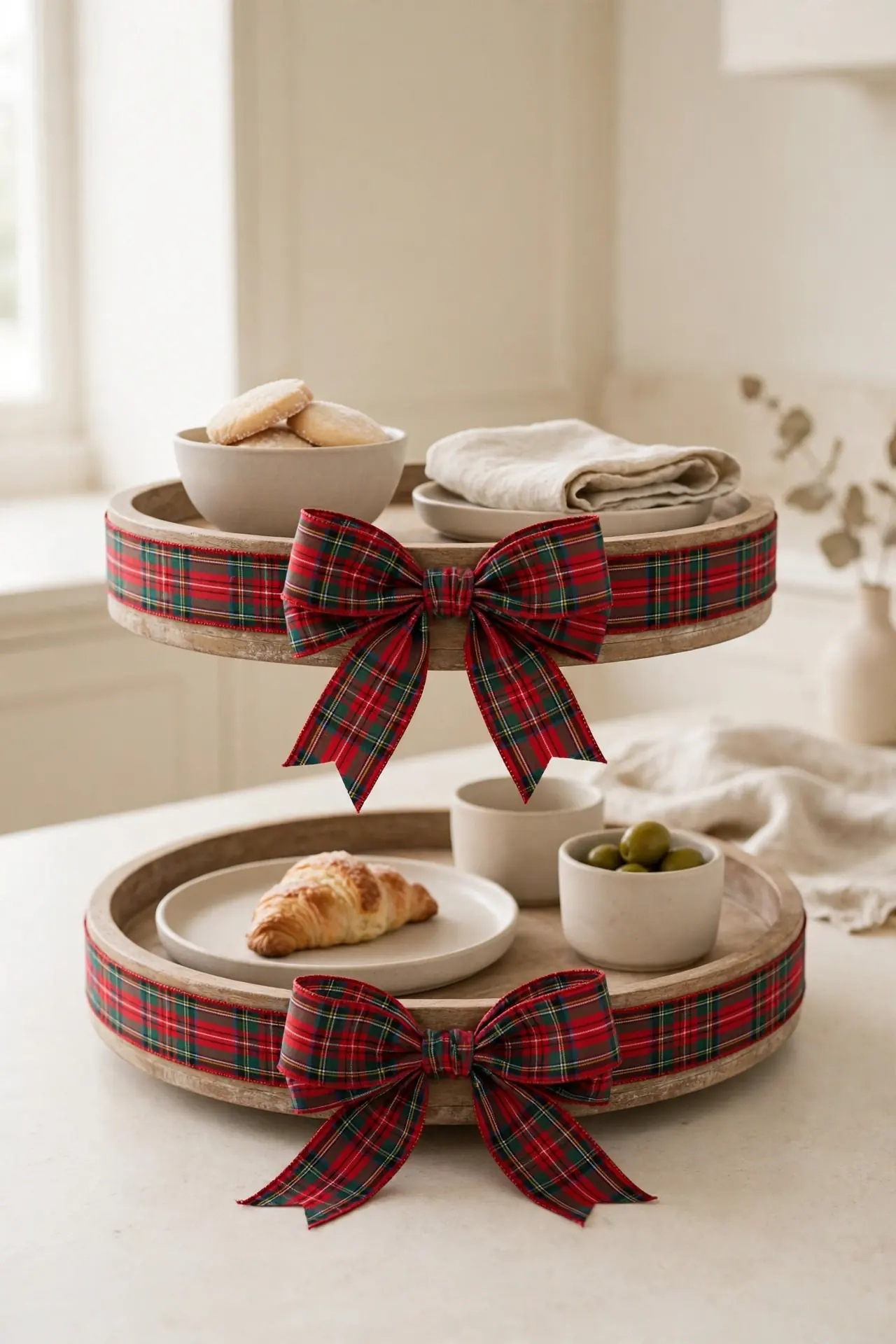 Plaid Ribbon Wrap