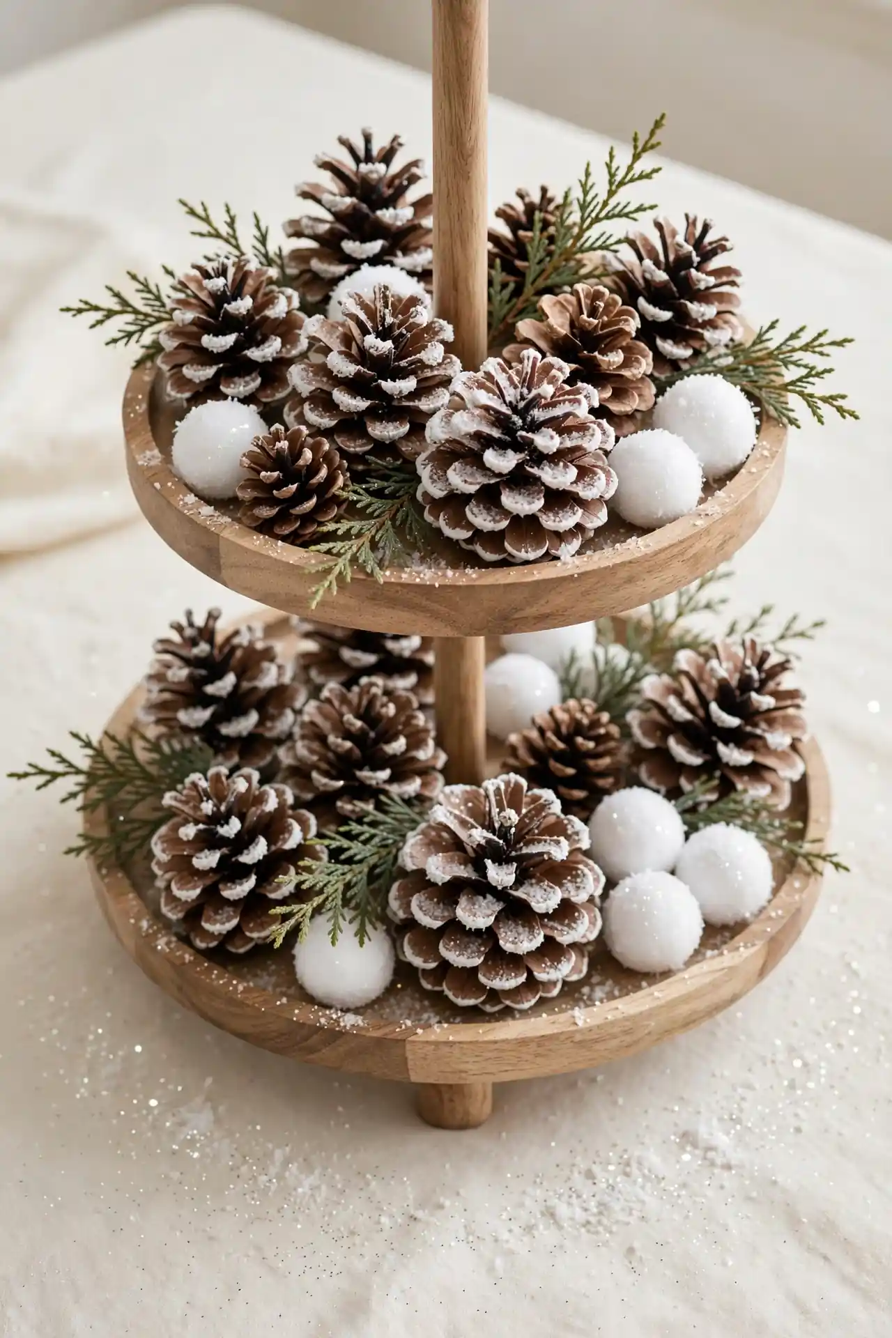Snowy Pinecone Stack