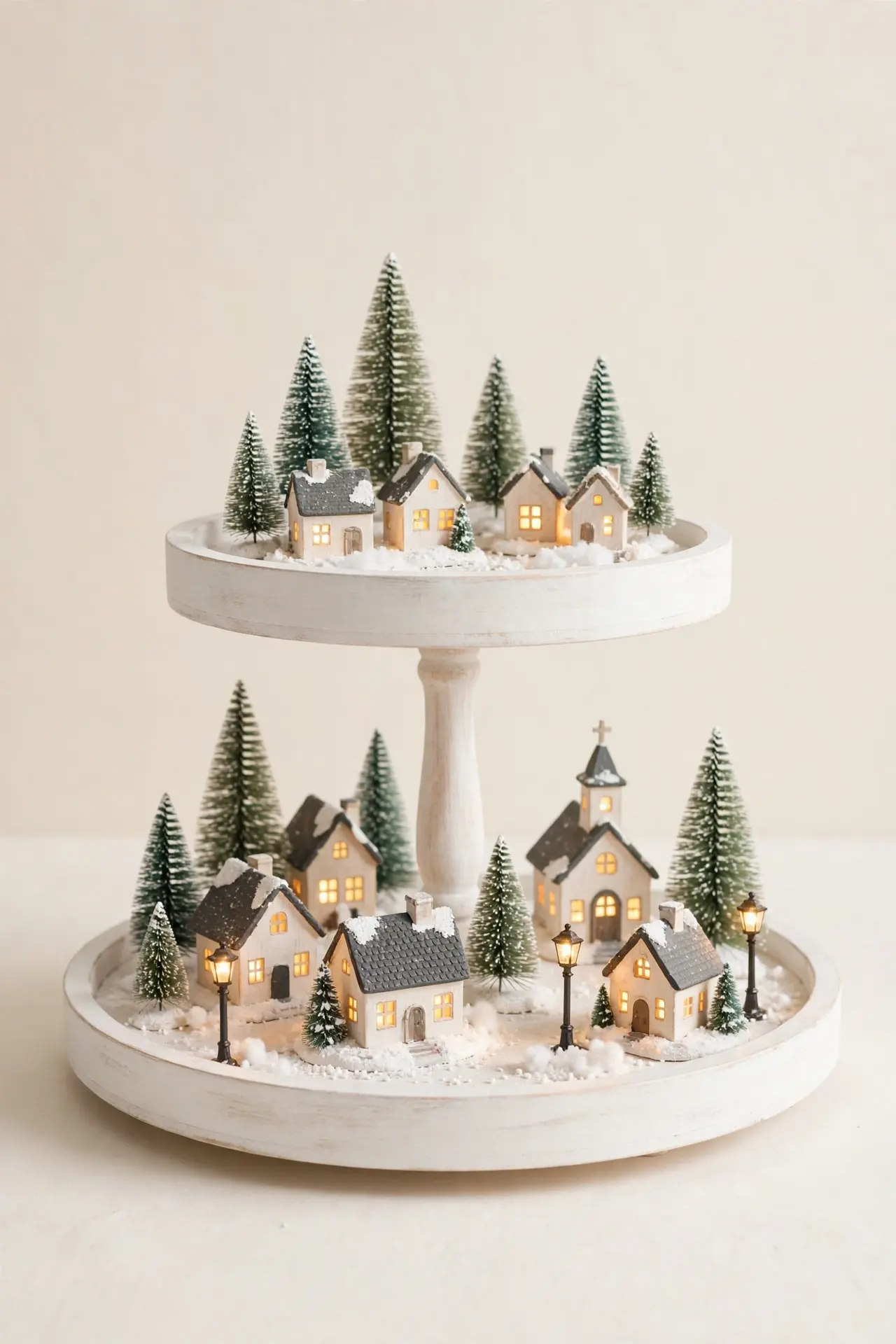 Winter Village Scene