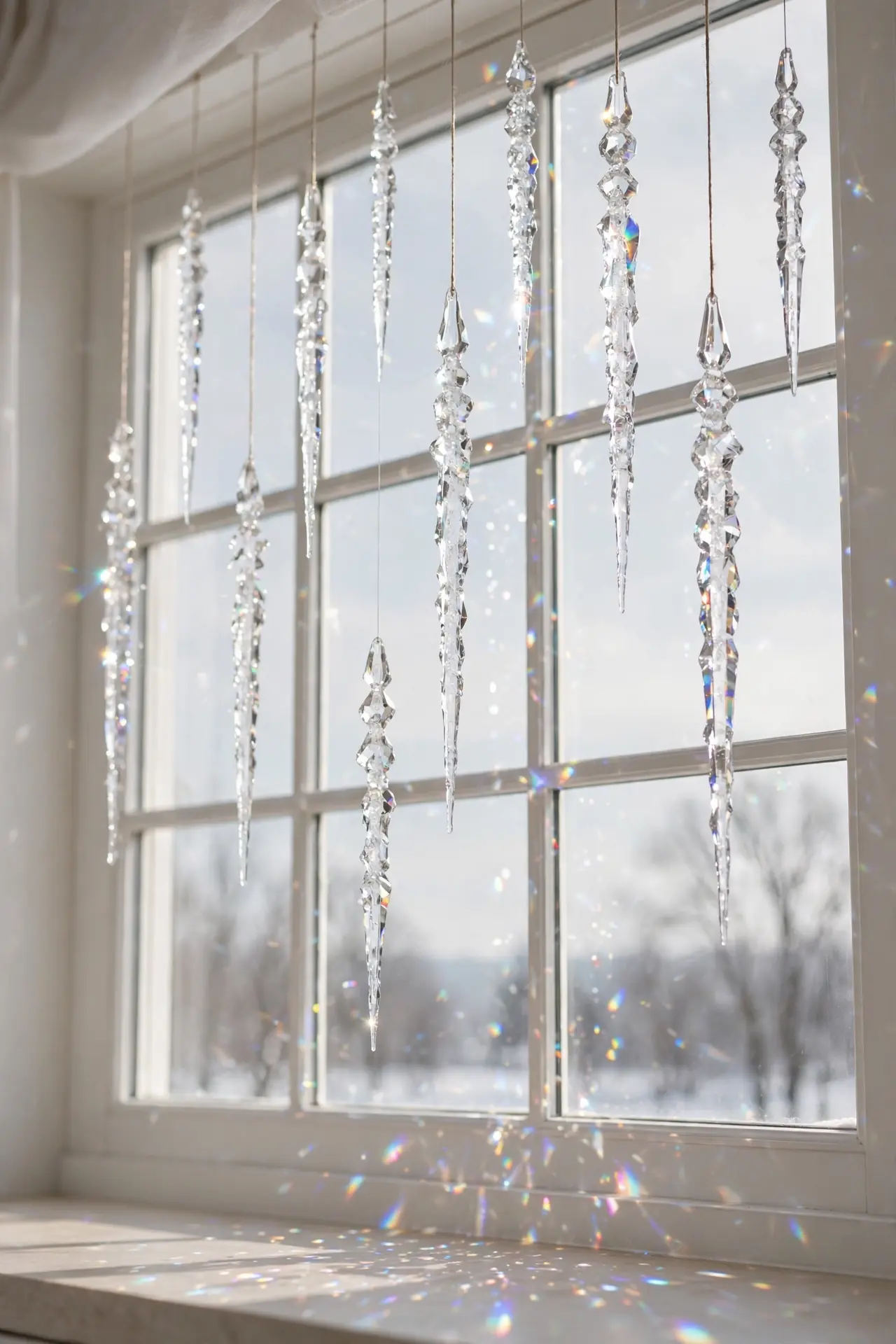 Crystal Icicle Window Drops