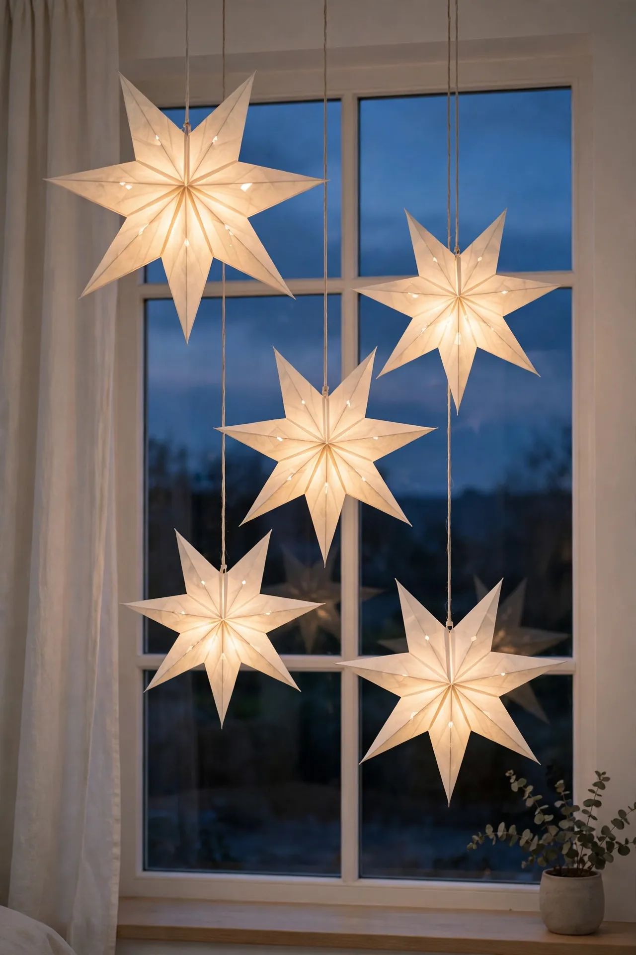 Paper Star Lantern Windows