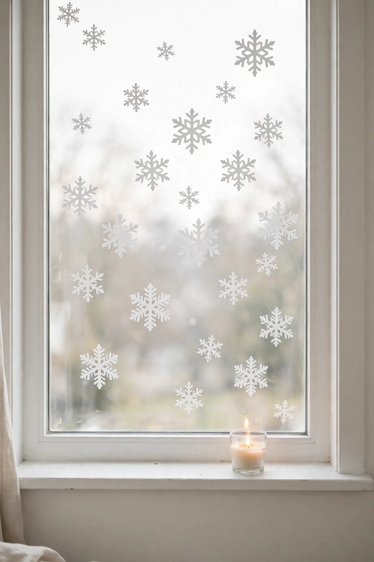 Snowflake Decal Window Art