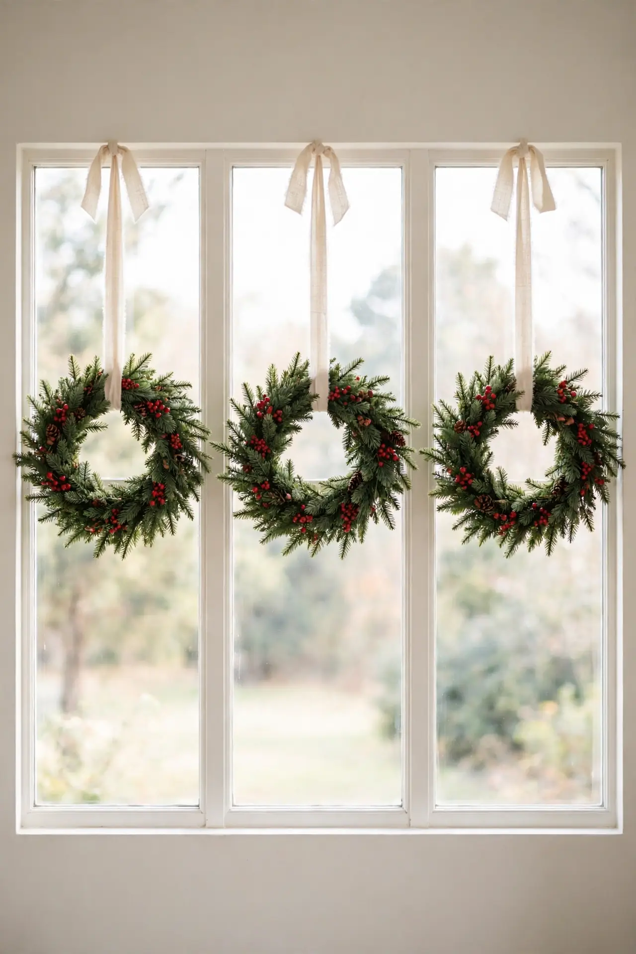 Wreath Trio Window Grouping