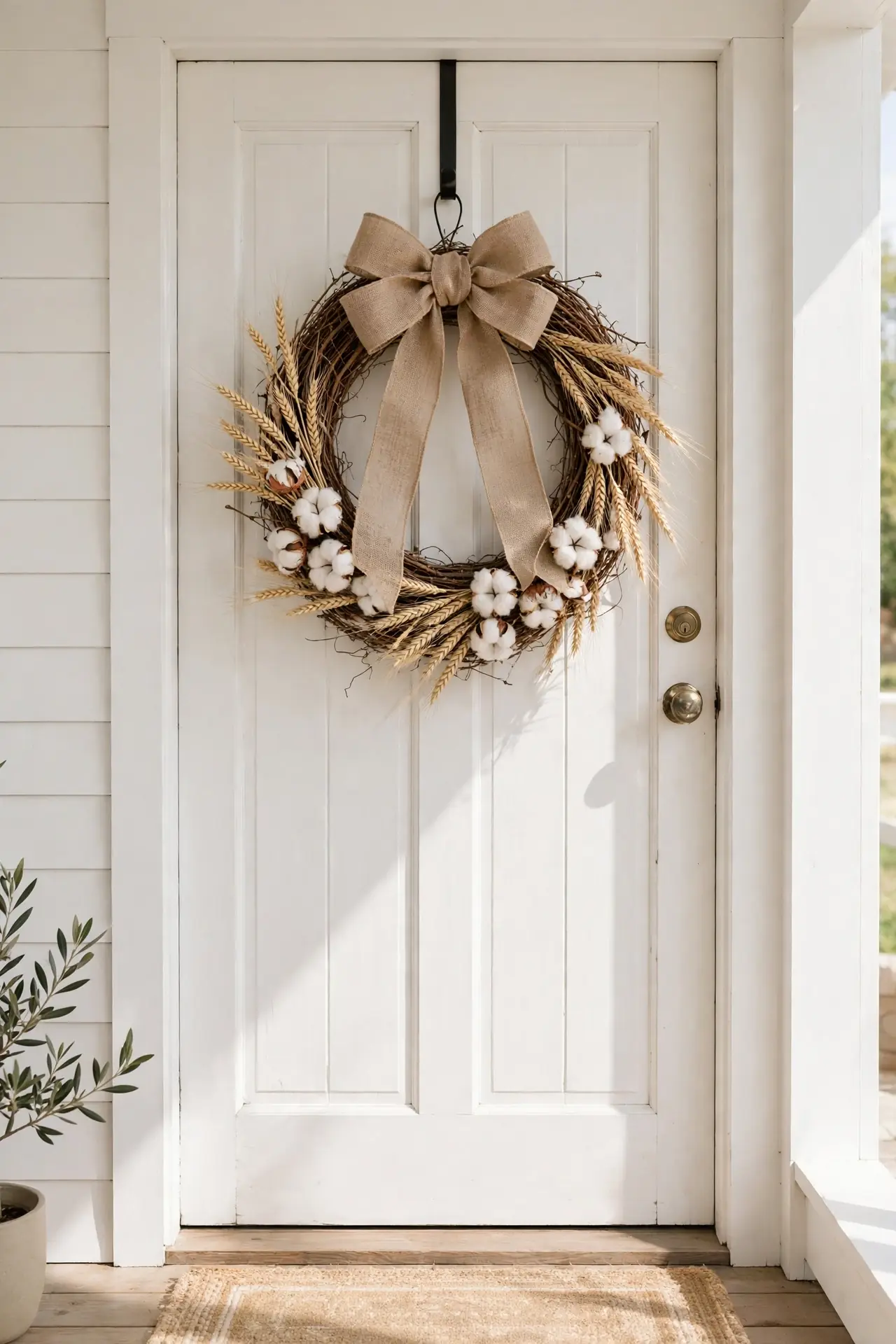 Neutral Burlap Bow