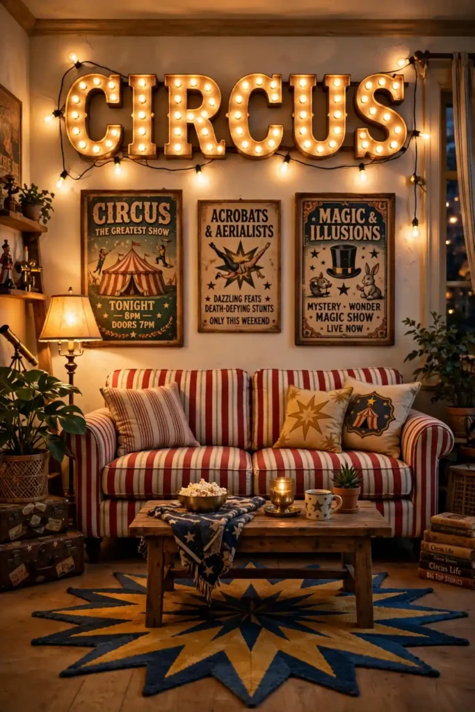 Whimsical circus aesthetic home decor ideas
