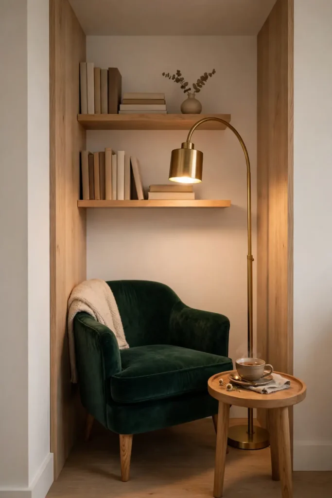 Velvet Armchair Corner
