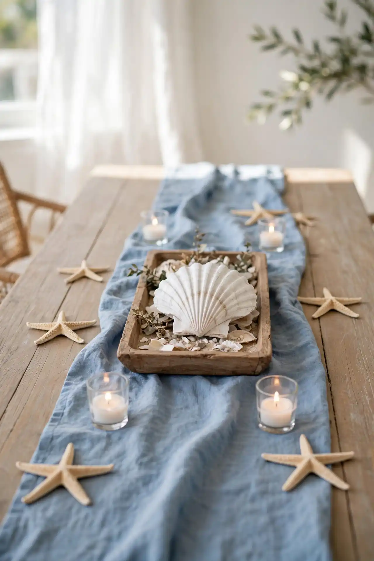 Blue Ombre Table Cloth