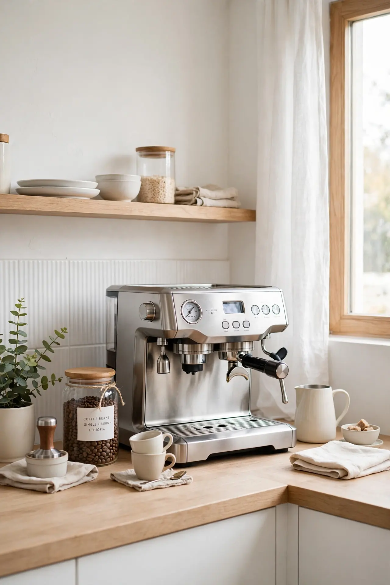 Espresso Machine Corner for coffee bar ideas for kitchen counter