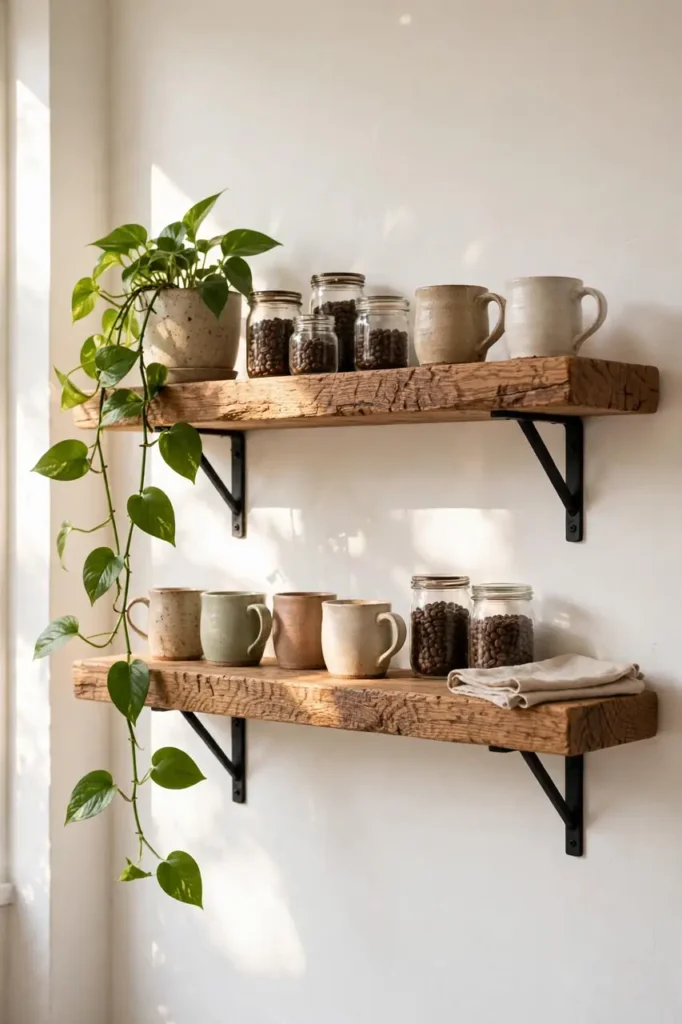 Rustic Wood Shelves