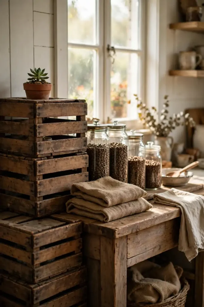 Vintage Crate Storage